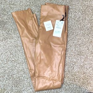 Zara Pleather High Rise Leggings